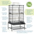 thumbnail image 3 of Prevue Pet Products Playtop Flight Bird Cage with Metal Stand in Black Finish F085, 3 of 8