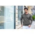 thumbnail image 6 of COOFANDY Men's Polo Shirt Slim Fit Long Sleeve Button Down Collar Soft Touch Knit Fabric, 6 of 7