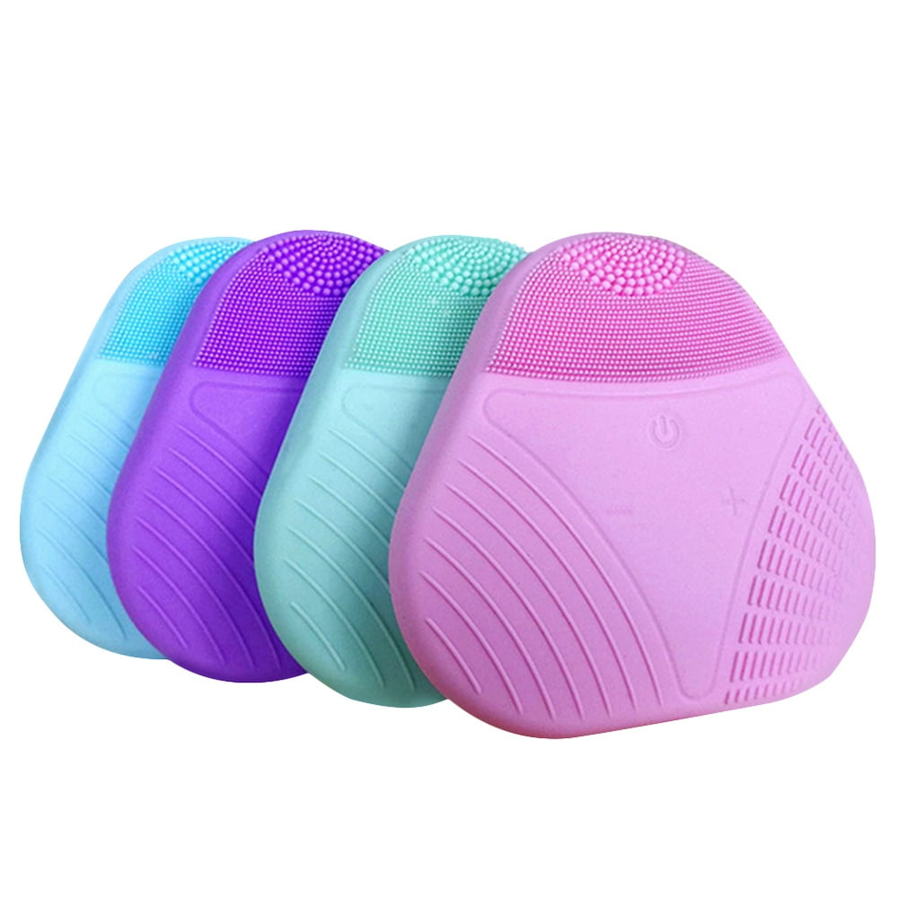 Electric Silicone Facial Cleansing Brush Vibration Rechargeable