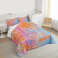 thumbnail image 3 of Manfei Gradient Tie Dye Full Size Comforter Sets,Retro Batik Aesthetic Bedding Comforter Set,Orange Blue Pink Bedding Sets For Teens,Luxury Bedroom Decor Reversible,3pcs, 3 of 8