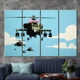 thumbnail image 3 of Banksy Poster, Banksy Helicopter Printed Canvas, Street Poster, Banksy Helicopter, Painting Poster, Abstract Art Canvas, Helicopters Artwork, Canvas Wall Decor - Gallery Wrapped, 3 of 9