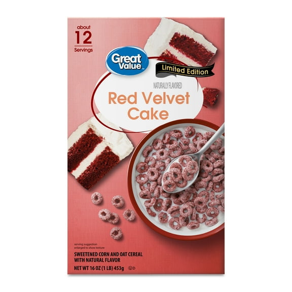 Great Value Red Velvet Breakfast Cereal, 16 oz