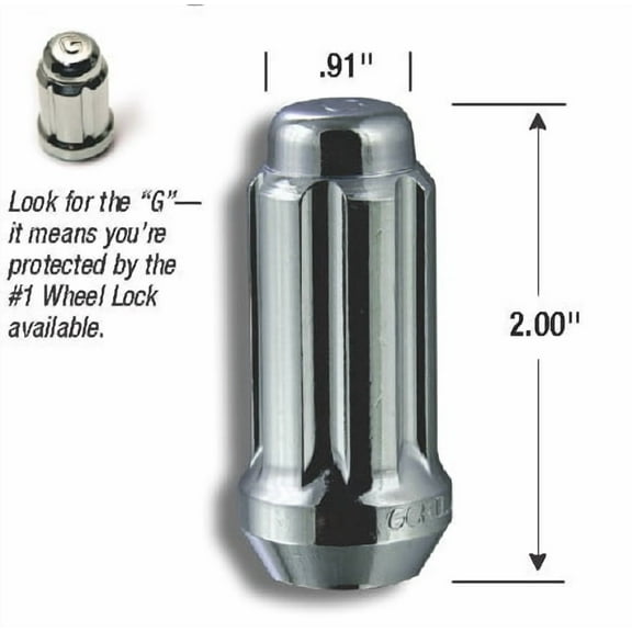 Gorilla Automotive 26641SD 14mm x 1.50 Thread Size Chrome Finish Small Diameter