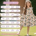 thumbnail image 6 of FKELYI Toddler Girl Long Sleeve Dresses Breathable A-Line Ruffle Trim Dress Butterfly Sunflower Print Soft Fall Outfits for Girls Patchwork Dresses, 11-12 Y, 6 of 6