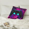 thumbnail image 6 of LNWH Decorative Pillow Covers, Red Gamer Zone Gamepad Square Sofa Decorative Knit Pillow Case, 18"x18", 6 of 8