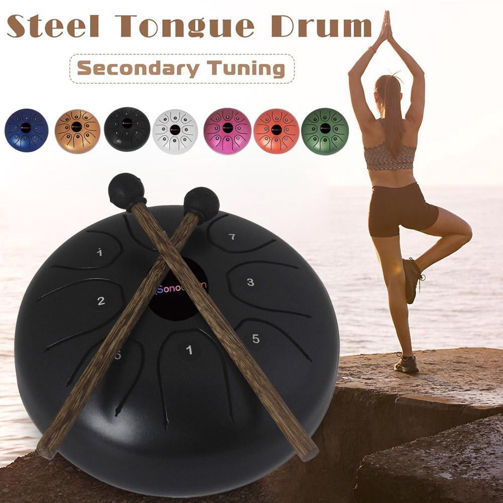 5.5 Inch Mini 8-tone Steel Tongue Drum C Key Percussion Instrument Hand Pan