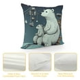 thumbnail image 4 of MDO  Starry Night Throw Pillow Cushion Cover, Mother Polar Bear Her Son Looking Stars Constellation Illustration, Decorative Square Accent Pillow Case, 24" X 24", Vermilion White, 4 of 5