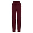 thumbnail image 6 of XuJwPNcy Cotton Linen Pants for Women Casual Straight Leg Tapered Trousers Loose Comfy Capri Trousers with Pockets, 6 of 7