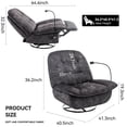 thumbnail image 6 of LEHZROAJ 360°Swivel Upholstered Recliner,Velvet Accent Chair Tufted Oversized with Mobile Phone Holder for Living Room(Black), 6 of 9