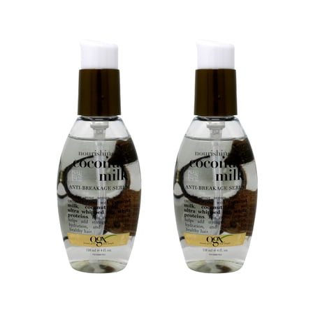 2 Pack Organix Nourishing Coconut Milk Anti-Breakage Serum 4 Oz Each