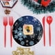 thumbnail image 4 of Adornos navideños, platos, servilletas y vajilla de papel con copos de nieve negros, vajilla de fiesta de invierno con copos de nieve, vajilla de papel para fiestas de cumpleaños., 4 of 4