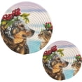 thumbnail image 7 of SKYSONIC Funny Dog Cat Pot Holders Trivets, 2 Pcs Heat Resistant Trivets,Christmas Winter Pet Cotton Thread Weave Mats for Hot Pads Pans Pot Bowl Teapot for Kitchen Decor, 7 of 7