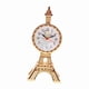 thumbnail image 3 of Reloj despertador de mesa con forma de Torre Eiffel, fácil de leer, multiusos, práctico para mesita de noche. Oro, 3 of 8