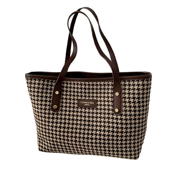 GASTROPOD Checkered Tote Bag for Women Large Plaid Top Handle Weekender Shopping Travel Handbags Shoulder Purse
