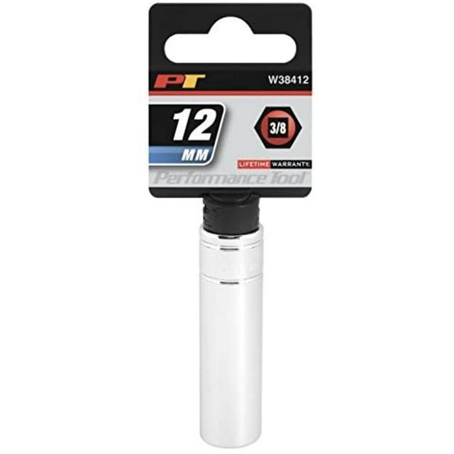 Performance Tool Herramienta de Rendimiento - Socket de Punto, 3/8" Drive 6-Point Socket, 12mm
