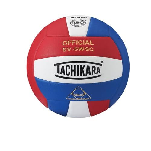 Tachikara Indoor Volleyball SensiTec, Scarlet/White/Royal
