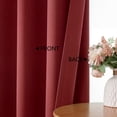 thumbnail image 4 of MKHILL Vela Red Short Blackout Curtains 30 Inch Length 2 Panels, Thermal Insulated Rod Pocket Small Window Drapes for Kitchen Bathroom, Each 30"W x 30"L, 4 of 10