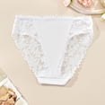 thumbnail image 4 of Arnsht Cheeky Underwear for Women Large Size High Waist Lace No Show Bikini Soft Breathable Thin Thong Seamless Panties White XXXL, 4 of 9