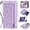 Purple, variant on Wallet Case for Samsung Galaxy S10+ S10 Plus,Magnetic Handbag Zipper Pocket PU Leather Flip with 9 Card Slots and Wrist Strap Folio TPU Stand Case for Samsung Galaxy S10+ S10 Plus - Gold