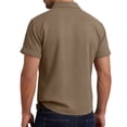 thumbnail image 4 of JULMCOMO Cotton Linen Shirts for Men Collared Roll Cuff Short Sleeve Breathable Lightweight Casual Summer Button Down Shirt Army Green M, 4 of 8