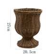 thumbnail image 3 of Woven Easter Basket, Natural Urn Shaped Pot With Liner, Indoor Outdoor Decor For Flowers S, Home Garden Decor(Black), 3 of 6