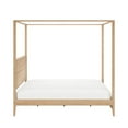 thumbnail image 4 of Haven Canopy Bed with Square Post and Wood Headboard (Queen), Blonde, 4 of 9