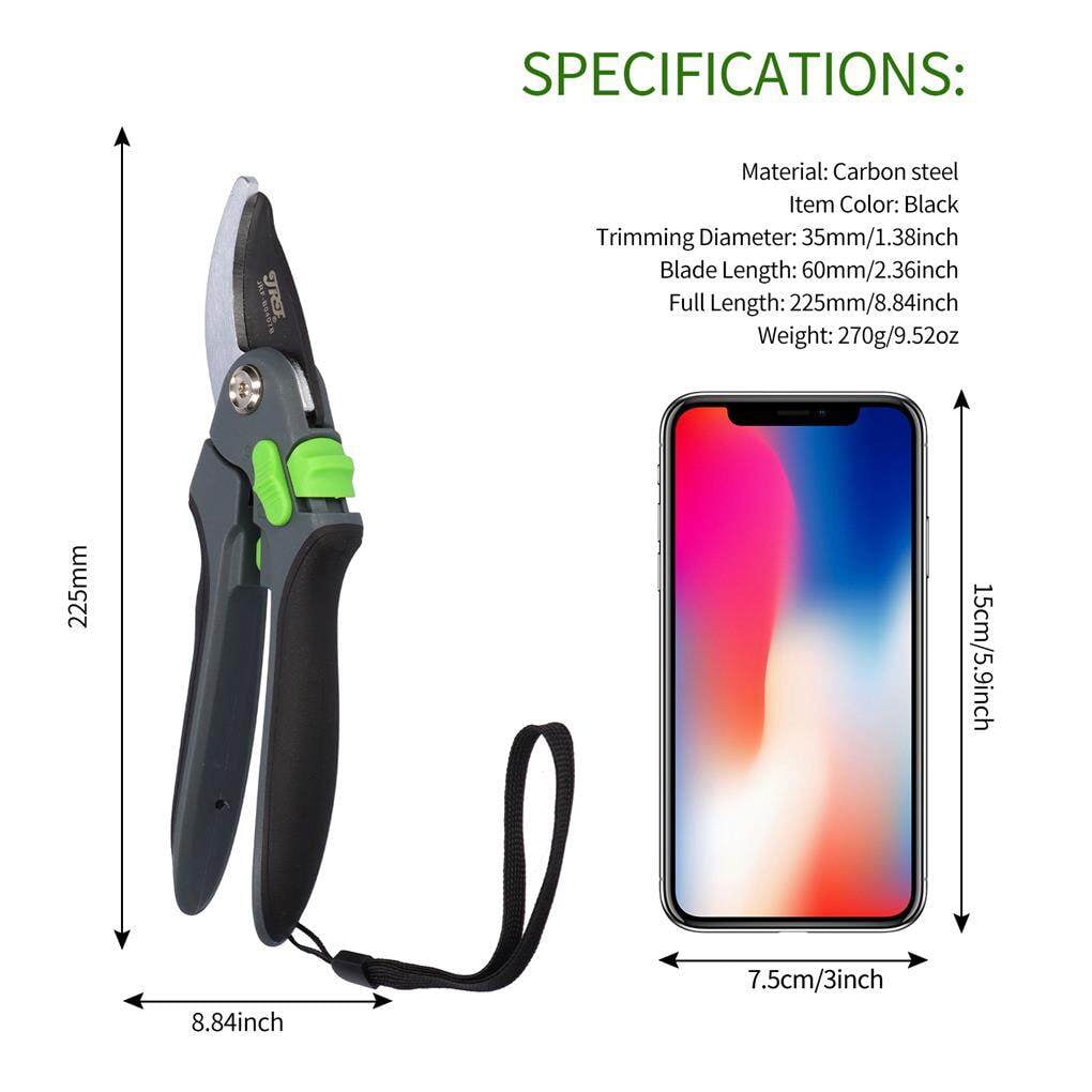 Pruning Shears with Blade Lock Handheld Garden Pruner Portable Pruning Shears Widely Hand Pruner Gardening Scissors for Courtyard Balcony Garden