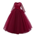 thumbnail image 7 of Youmylove Dresses For Girls Lace Formal Girls Princess Flower Performance Girl Child Dress Wedding Bowknot Clothes Girls Dress Skirt, 7 of 7