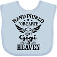 thumbnail image 3 of Inktastic Handpicked for Earth by My Gigi in Heaven with Angel Wings Boys or Girls Baby Bib, 3 of 4