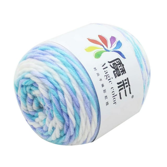 Rainbow Yarn for Crochet DIY Projects Knitting Wool Thread Crafting Supplies