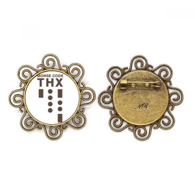 code morse Remercie-Vous dot-line expression Fleur Broche Broche Bijoux pour les Filles