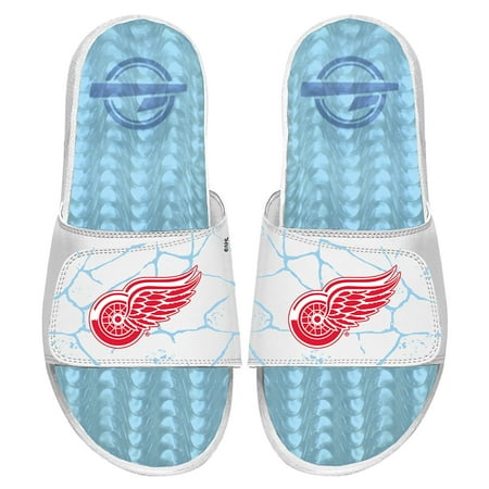 

Men s ISlide White Detroit Red Wings Ice Gel Slide Sandals