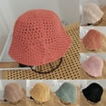 thumbnail image 4 of UDIYO Sun Hat Solid Color Breathable Milk Fiber Fabric Knitted Bucket Hat for Women, 4 of 8