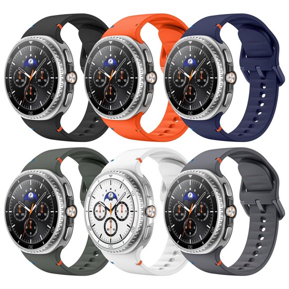 Pulseras Deportivas Astorgos Negro Blanco Gris Plateado Azul Naranja para Samsung Galaxy Watch 8 Com