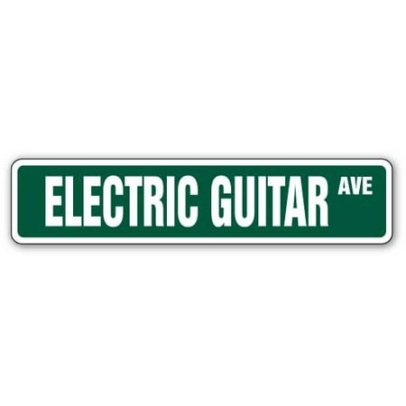 Player Street Sign - ELECTRIC GUITAR Street Sign band signs player music lessons | Indoor/Outdoor | 24