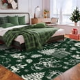 thumbnail image 2 of Yesurprise 9'x12' Christmas Tree and Reindeer Area Rugs - Machine Washable, Non-Slip Rubber Backing, Festive Decor for Living Room, 2 of 7