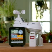 AcuRite Iris Home Weather Station with Wireless Outdoor Weather Station, Rain Gauge and Wind Speed, Weather Alerts, Lightning Detection, Indoor Outdoor Thermometer, and Indoor Display Gauge (01022)