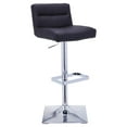 thumbnail image 1 of Sunpan Stafford 25.5 - 33.5" Modern Faux Leather Adjustable Stool in Black, 1 of 3
