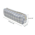 thumbnail image 2 of Unique Bargains 1 Pc Plaid Retro Style Drawstring Makeup Bag for Vacation White Blue Cotton, 2 of 6
