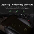 thumbnail image 4 of Leather Car Seat Extender Cushion Leg Support Pillow Knee Pad Long-Distance Driving Office Home Driver Protector Matblack, 4 of 4