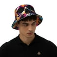 thumbnail image 4 of Balery Colorful Skull Sombreros para el sol para hombre y mujer, sombrero de pescador con UPF 50+, 4 of 6