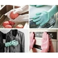 thumbnail image 3 of 1 Pairs Silicone Cleaning Brush Scrubber Gloves Heat Resistant Dish Washing, 3 of 5