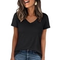 thumbnail image 7 of ANRABESS Womens Short Sleeve Tops Casual V Neck Wrinkle - Free Basic T Shirts Summer Cute Tee 2026 Spring Fashion Clothes Black X-Large, 7 of 7