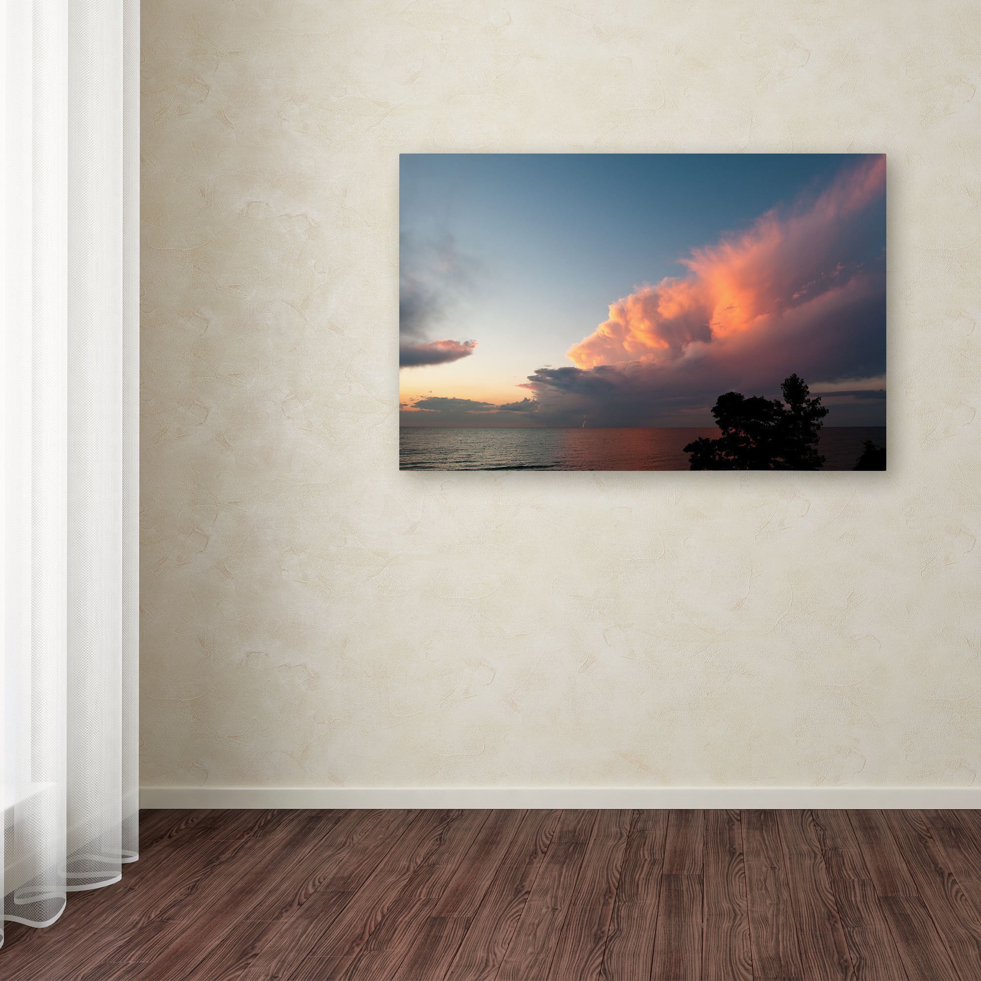 Trademark Fine Art "Summer Sunset Storm" Canvas Art by Kurt Shaffer