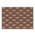 thumbnail image 1 of Gothic Cutting Board, Baroque Pattern with Floral Curves Old Fashioned Antique Design Skull Motifs, Decorative Tempered Glass Cutting and Serving Board, Small Size, Ruby Cocoa White, by Ambesonne, 1 of 1