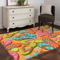 thumbnail image 3 of Watercolor Flip Flop Area Rugs 3'x5', Washable Small Throw Rugs for Living Room Bedroom, Summer Coastal Beach Slippers Indoor Outdoor Rug Non-Slip Low Pile Carpet Runner Reversible Floor Mats, 3 of 8