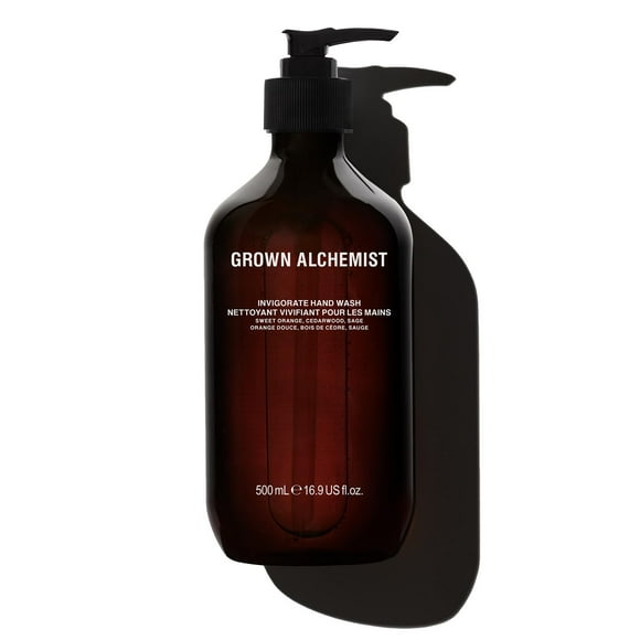 Grown Alchemist Invigorate Hand Wash. Sweet Orange, Cedarwood, Sage. Hydrates and Cleanses Skin, 10 Ounce (300mL)