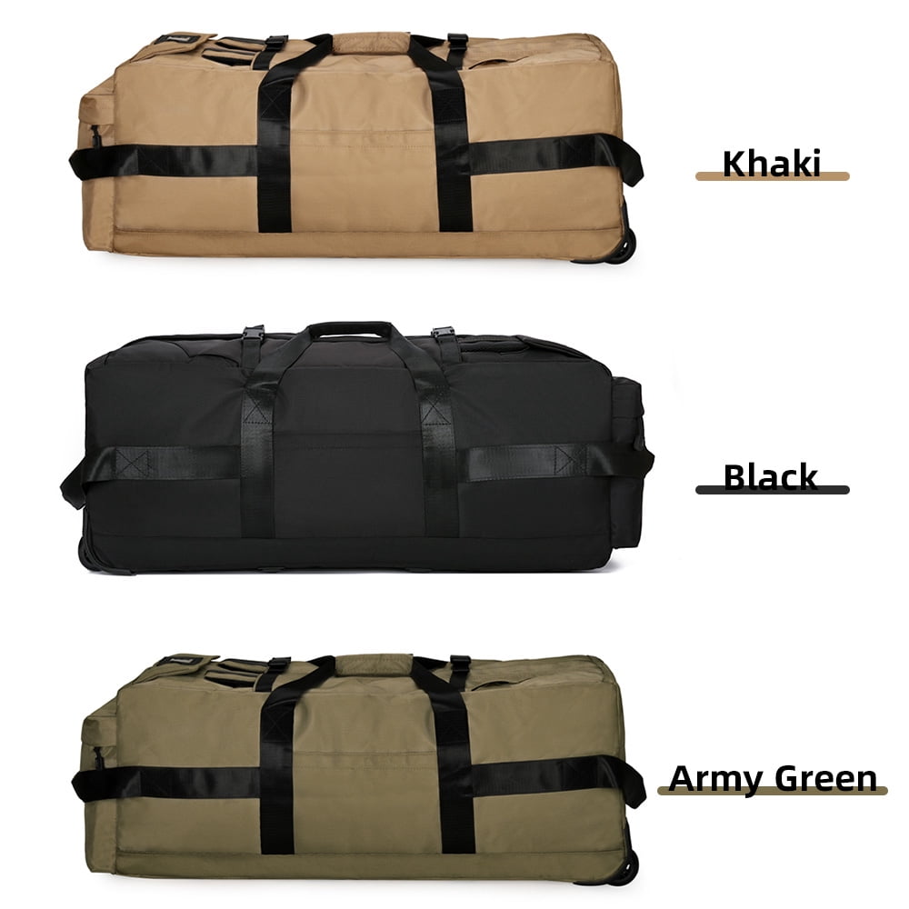 Large Duffle Bag For Travel With Wheels Handbag Trolley Bag Or Backpack 3-in-1 Convertible Water-Resistant Big Duffle Bags Foldable Carry On Bag