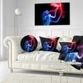 thumbnail image 3 of Designart Blue Red Floating Smoke on Black - Abstract Throw Pillow - 12x20, 3 of 5