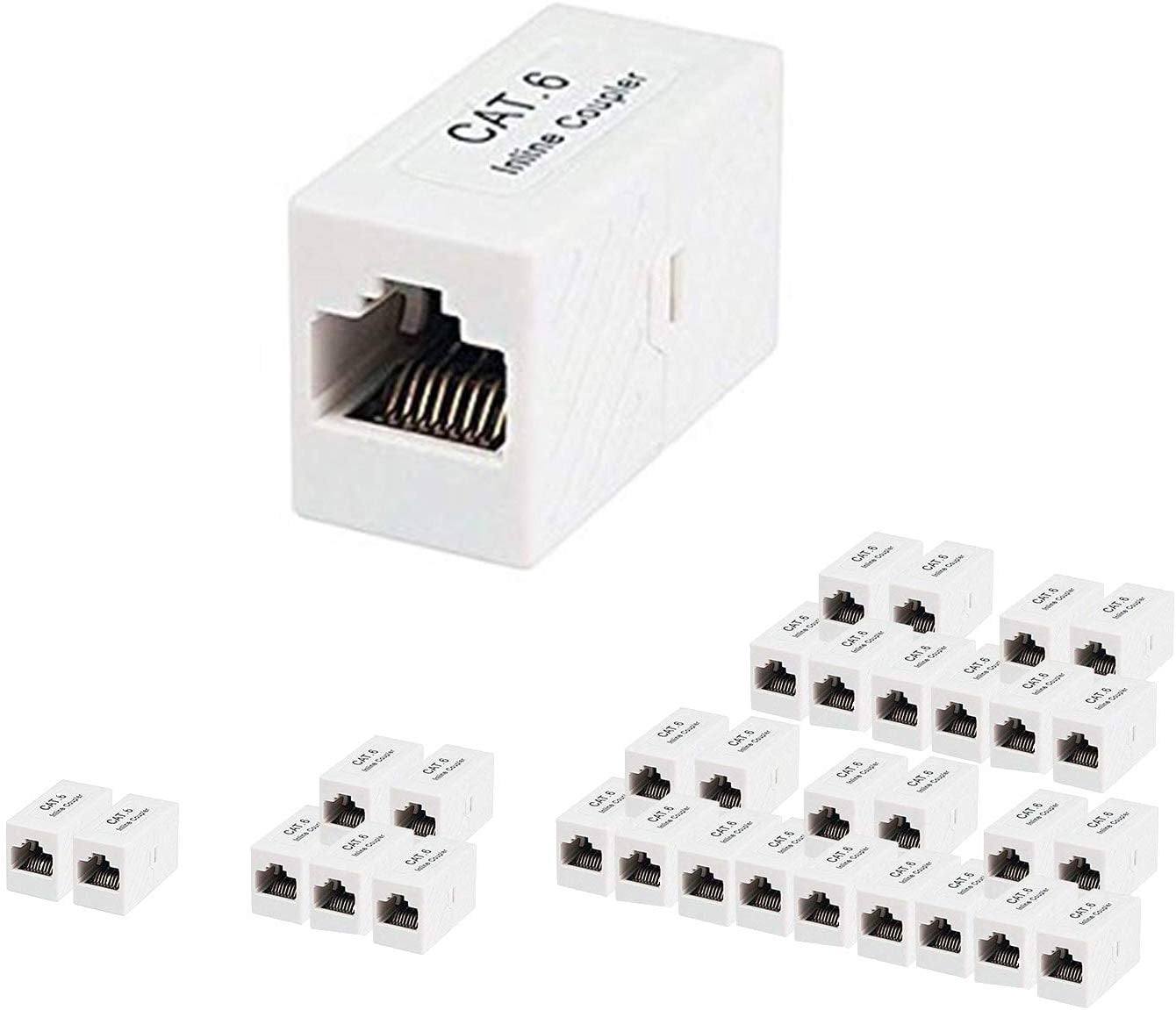 iMBAPrice Premium RJ45 Coupler (Pack of 25) Cat6 Cable Extender Female to Female